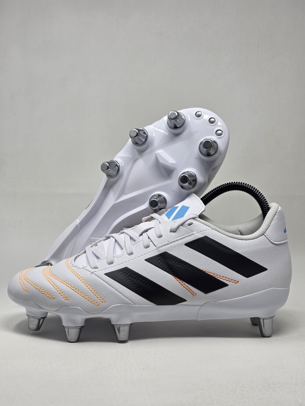 adidas Kakari Elite SG Mens Size 8 Soft Ground Rugby White Cleats JP8800 New
